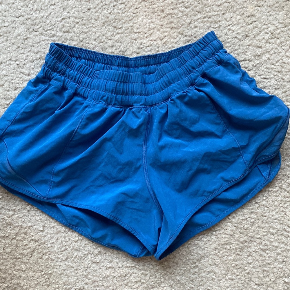 Blue Lulu mini Track shorts